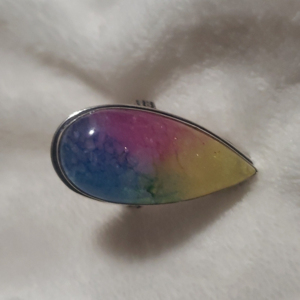 Rainbow Quartz Ring Size 9